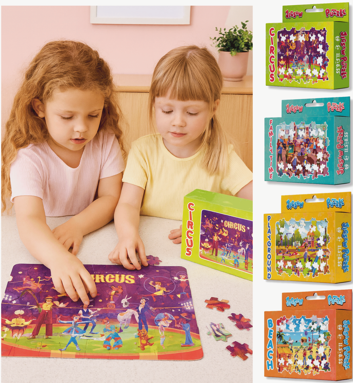 60-Piece Puzzles - Real Life Themes